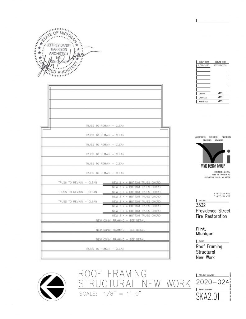 Vivid Design Group Drawing: Clintonville Residential Two-Story Home Rescue