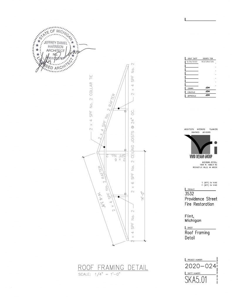 Vivid Design Group Drawing: Clintonville Residential Two-Story Home Rescue